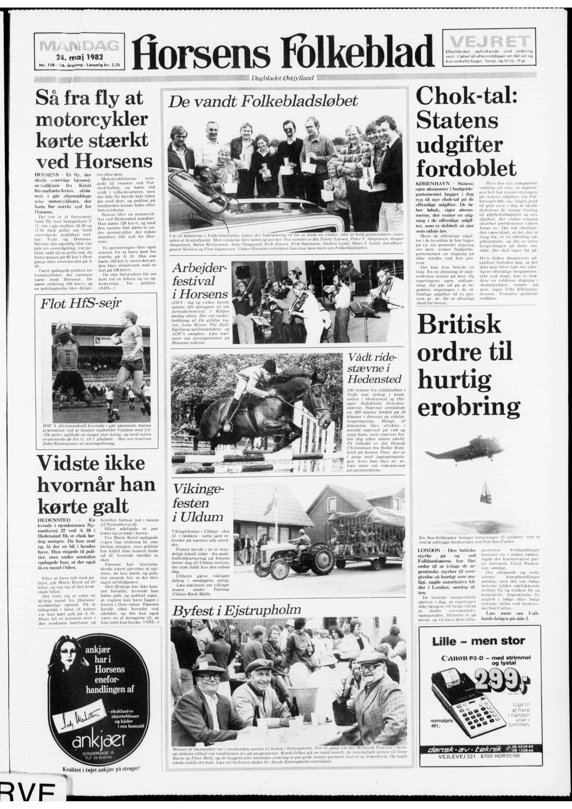 Peder og Jesper i Horsens Folkeblad d. 25-05-1982.